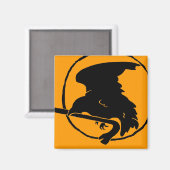 Crowbar Magnet zwart/geel, rond en vierkant (Voorkant / Achterkant)
