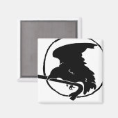 Crowbar Magnet zwart/wit, rond en vierkant (Voorkant / Achterkant)