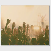 Crowd bij concert - retro-achtige fotoconcert, cro cadeaupapier (Vlak)