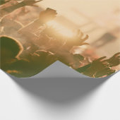 Crowd bij concert - retro-achtige fotoconcert, cro cadeaupapier (Hoek)