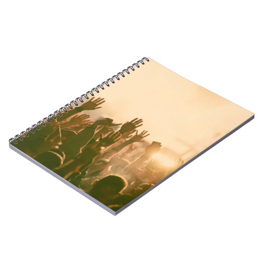 Crowd bij concert - retro-achtige fotoconcert, cro notitieboek (Linkerzijde)