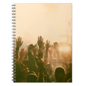 Crowd bij concert - retro-achtige fotoconcert, cro notitieboek (Voorkant)