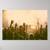 Crowd bij concert - retro-achtige fotoconcert, cro poster (Voorkant)