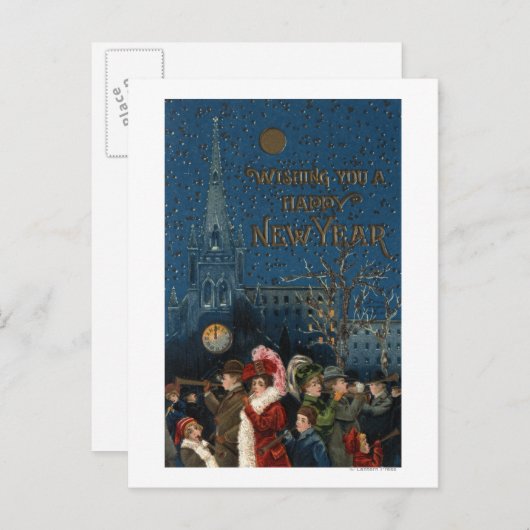 Crowd Blows Horns Briefkaart (Voorkant / Achterkant)