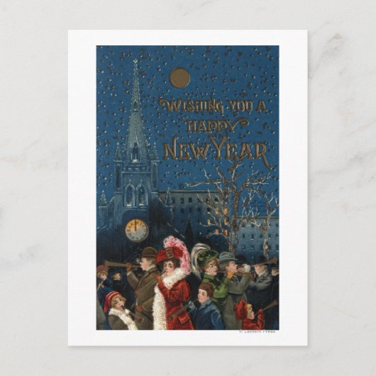 Crowd Blows Horns Briefkaart (Voorkant)