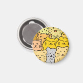 Crowd cat magneet (Voorkant / Achterkant)