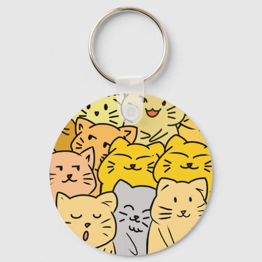 Crowd cat sleutelhanger (Voorkant)