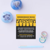 Crowd design, buurtwacht Community Advertentie Flyer (Enkel)