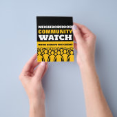Crowd design, buurtwacht Community Warning Flyer (Hand)
