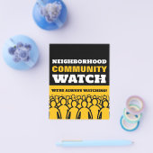 Crowd design, buurtwacht Community Warning Flyer (Enkel)