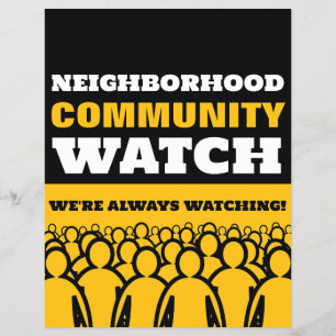 Crowd design, buurtwacht Community Warning Flyer