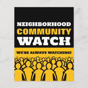 Crowd design, buurtwacht Community Warning Flyer