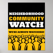 Crowd design, buurtwacht Community Warning Poster (Voorkant)