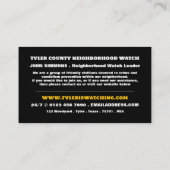 Crowd design, buurtwachtgemeenschap visitekaartje (Achterkant)