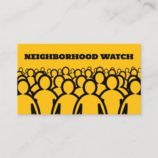 Crowd design, buurtwachtgemeenschap visitekaartje (Voorkant)