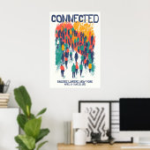 Crowd Illustration Art Print Connected Community (Thuiskantoor)