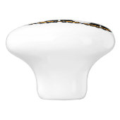 Crowd of Funny Cartoon Penguins op sneeuw Keramische Knop (Zijkant)