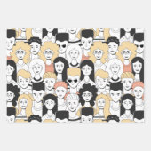 Crowd of People Wrapping Paper Set (Voorkant 2)