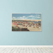 Crowded Beach Scene Canvas Afdruk (Insitu (Houten vloer))