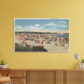 Crowded Beach Scene Canvas Afdruk (Insitu (Woonkamer))