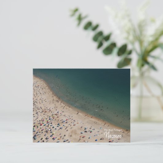 Crowded- Nazare, Portugal Briefkaart (Staand voorkant)