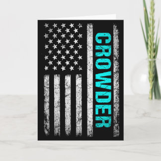 Crowder Naam Amerikaanse Vlag - Crowder Achternaam Kaart