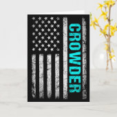 Crowder Naam Amerikaanse Vlag - Crowder Achternaam Kaart (Gele Bloem)