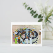 Crowds Gathering in de fonteinen in Hall of Briefkaart (Staand voorkant)