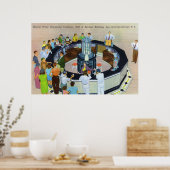 Crowds Gathering in de fonteinen in Hall of Poster (Keuken)