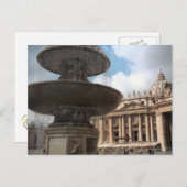 Crowds verzamelen op St Peter's Square Briefkaart (Voorkant / Achterkant)