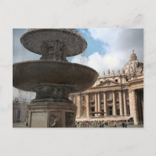 Crowds verzamelen op St Peter's Square Briefkaart