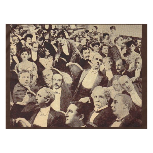 crowdscène uit 1920 tafelkleed (Voorkant (Horizontaal))