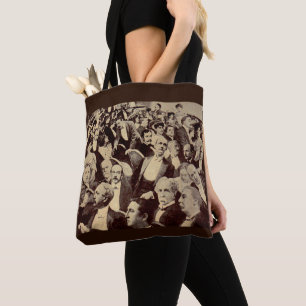 crowdscène uit 1920 tote bag