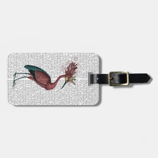 Crowed Marsala Heron Bagagelabel (Voorkant horizontaal)