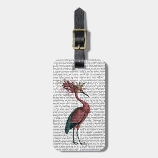 Crowed Marsala Heron Bagagelabel (Voorkant verticaal)