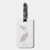 Crowed Marsala Heron Bagagelabel (Achterkant verticaal)