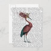 Crowed Marsala Heron Briefkaart (Voorkant / Achterkant)