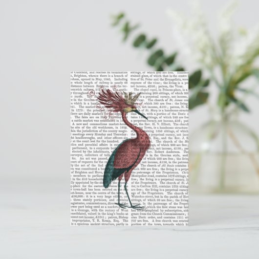 Crowed Marsala Heron Briefkaart (Staand voorkant)