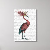 Crowed Marsala Heron Canvas Afdruk (Voorkant)