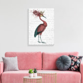 Crowed Marsala Heron Canvas Afdruk (Insitu (Woonkamer))