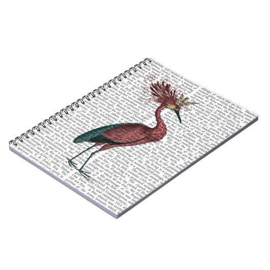 Crowed Marsala Heron Notitieboek (Linkerzijde)