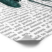 Crowed Marsala Heron Poster (Hoek)