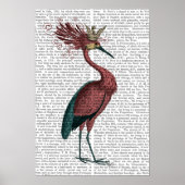 Crowed Marsala Heron Poster (Voorkant)