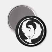 Crowfoot Magneet in wit, rond of vierkant (Voorkant / Achterkant)