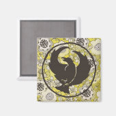 Crowfoot Magneet met witte bloemen (Voorkant / Achterkant)