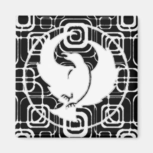 Crowfoot Magneet met zwarte witte vierkanten