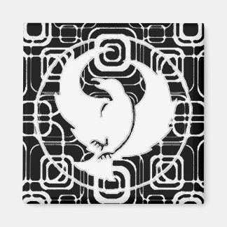 Crowfoot Magneet met zwarte witte vierkanten