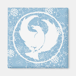 Crowfoot Magnet Blauw Porselein