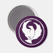 Crowfoot Magnet (wit/donker paarse) (Voorkant / Achterkant)