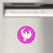 Crowfoot Magnet (wit/roze) (Insitu (Vaatwasser))